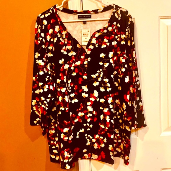 KAREN KS SCOTT Gorgeous & Classy Detailed  3X Top. - Picture 6 of 12